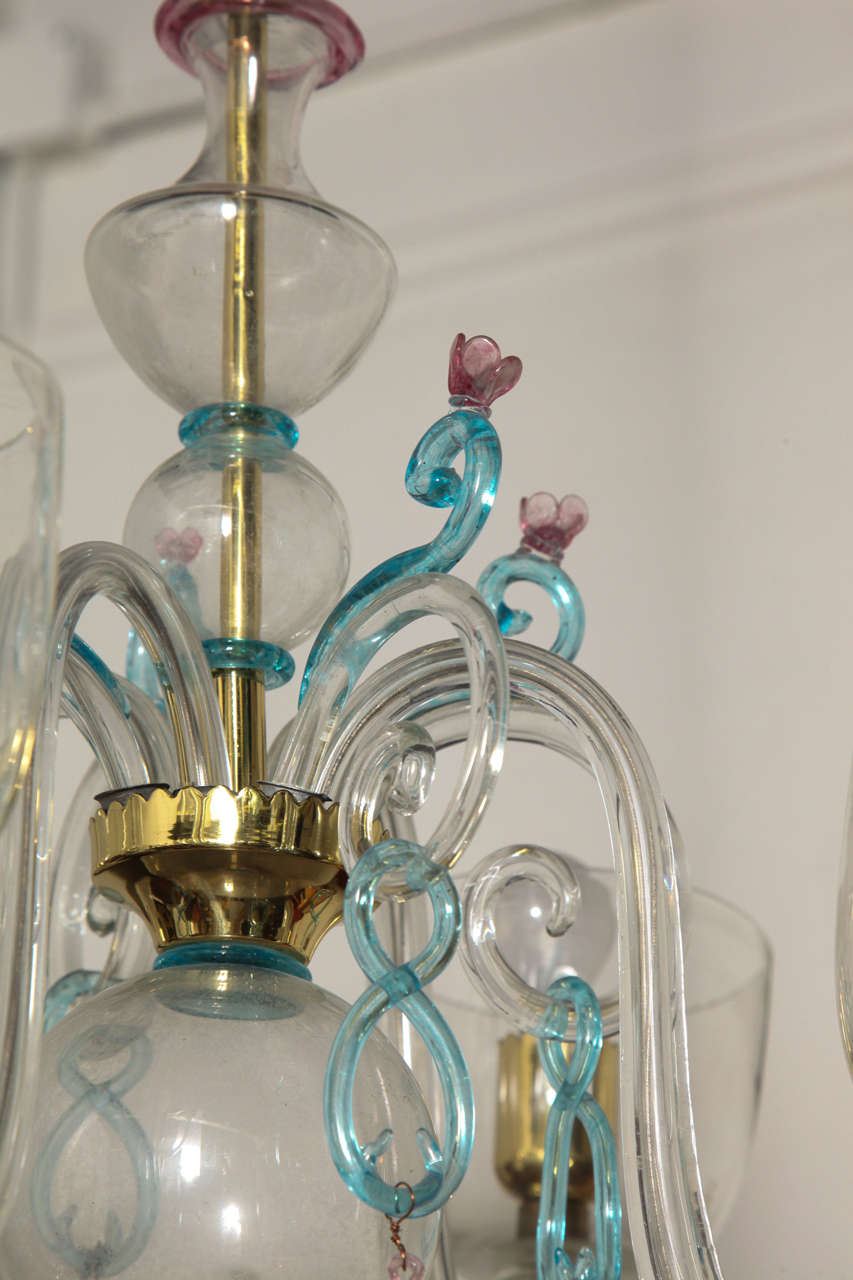 Blown Glass SEGUSO CHANDELIER DESIGNED By FLAVIO POLI.