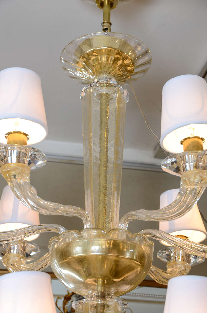 20th Century Pair of Fourteen-Arm Chandeliers in Murano Glass