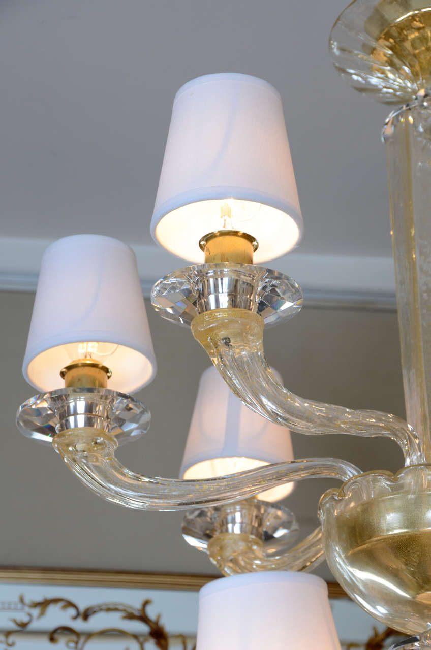 Pair of Fourteen-Arm Chandeliers in Murano Glass 2