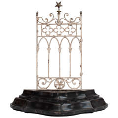 19th Century White Iron and Wood French Gate Maquette