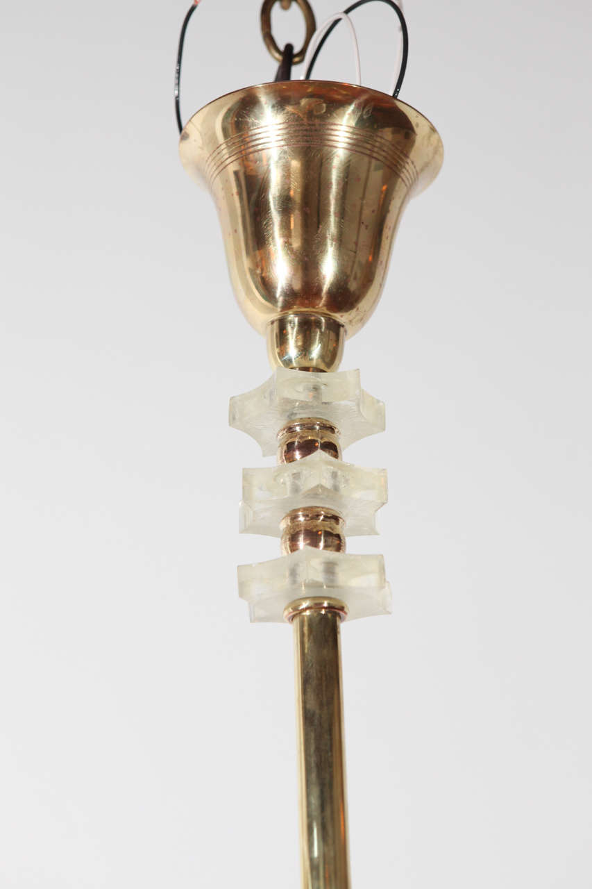 Inconnu Lampe à suspension à la manière de Fontana Arte en vente