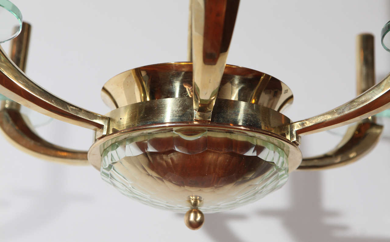 Lampe à suspension à la manière de Fontana Arte en vente 2