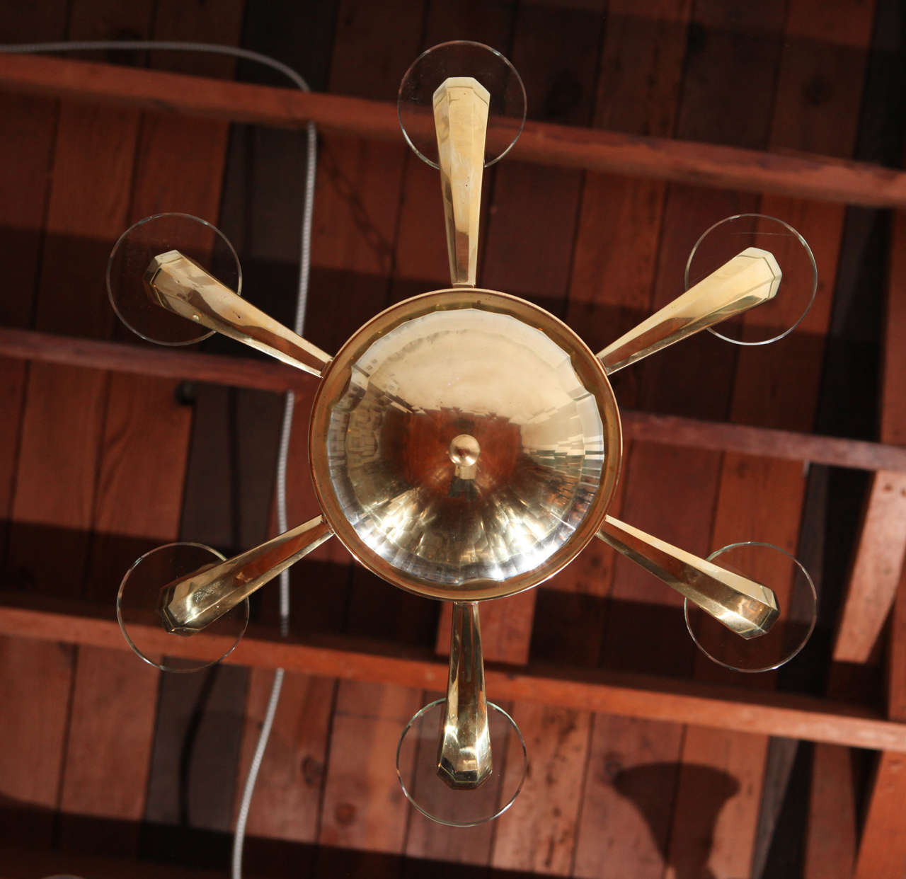 Lampe à suspension à la manière de Fontana Arte en vente 3
