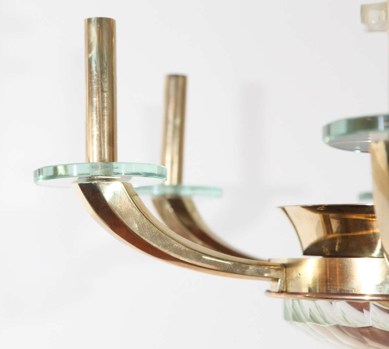 Lampe à suspension à la manière de Fontana Arte en vente 4