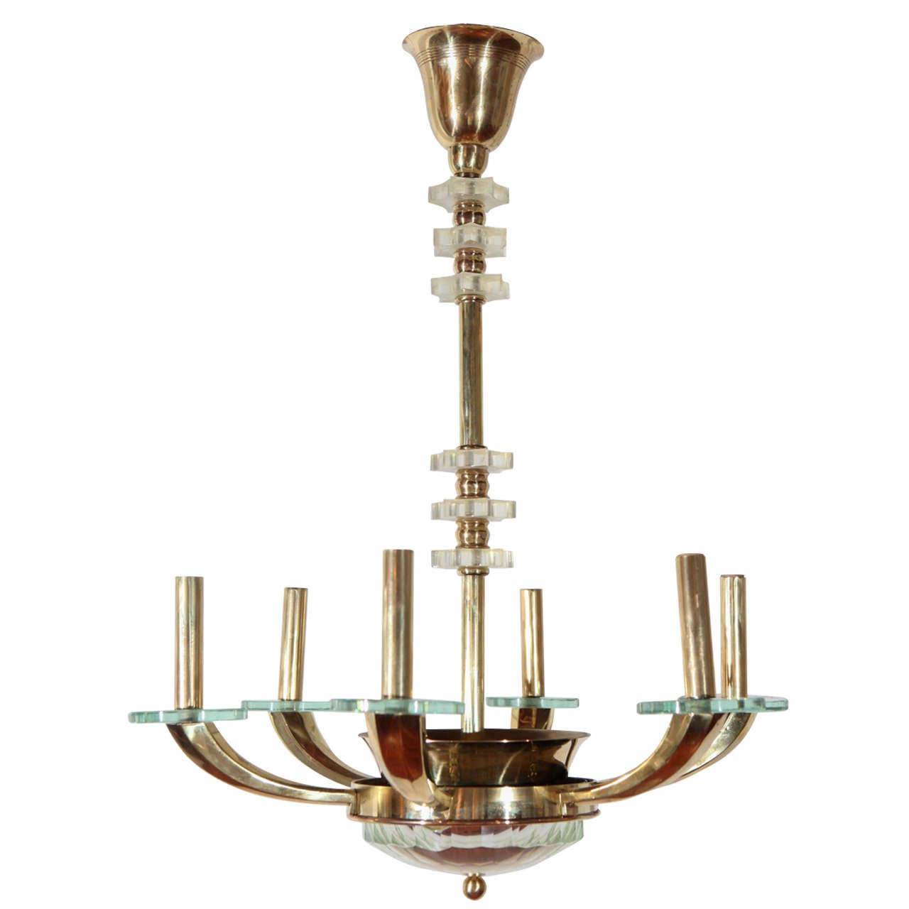 Lampe à suspension à la manière de Fontana Arte en vente