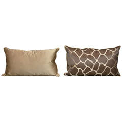 Pair of Scalamandre Giraffe Pillows