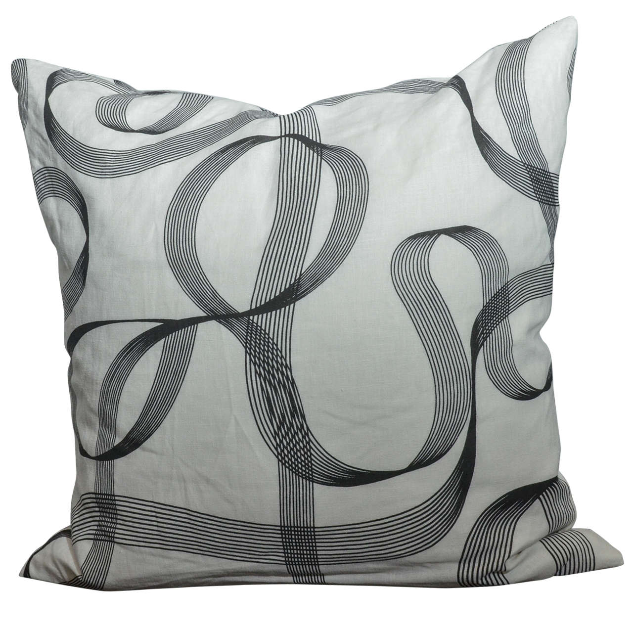Modern Ribbon Patterned Pillow For Sale