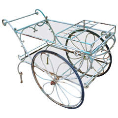 Wheeled Iron Drink's Trolley, France, C-1920