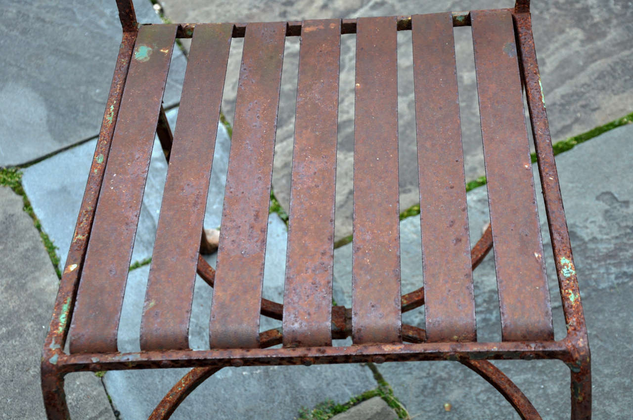 Pair of Iron Garden Chairs, France, circa 1890 In Good Condition In Lake Forest, IL