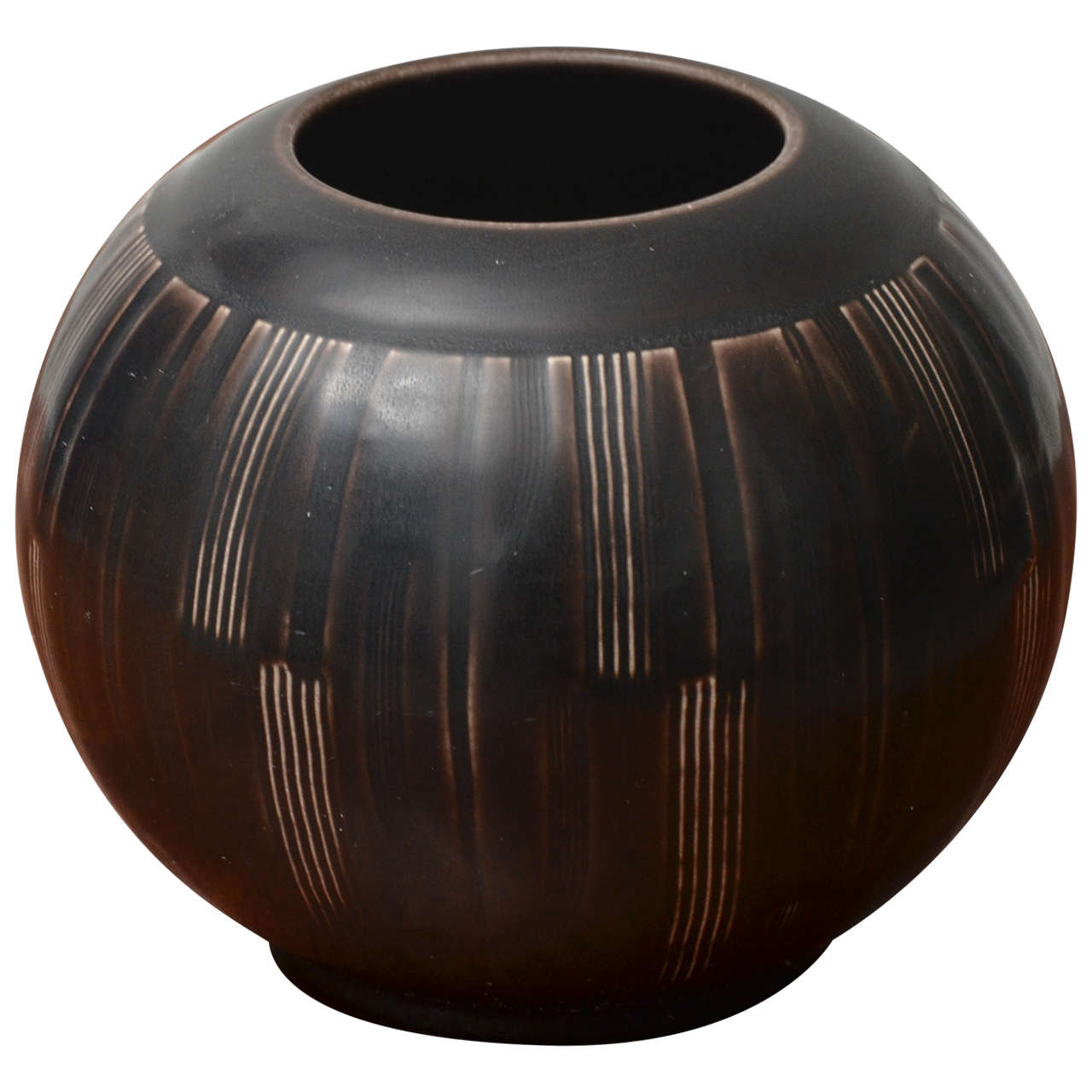 Danish Pottery Orb Vase by Nils Thorsson, circa 1950 For Sale