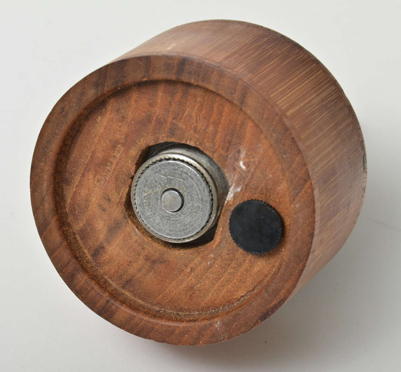 Scandinavian Modern Rare Wood Bamboo & Teak Pepper Mill by Jens Quistgaard, circa 1960 For Sale