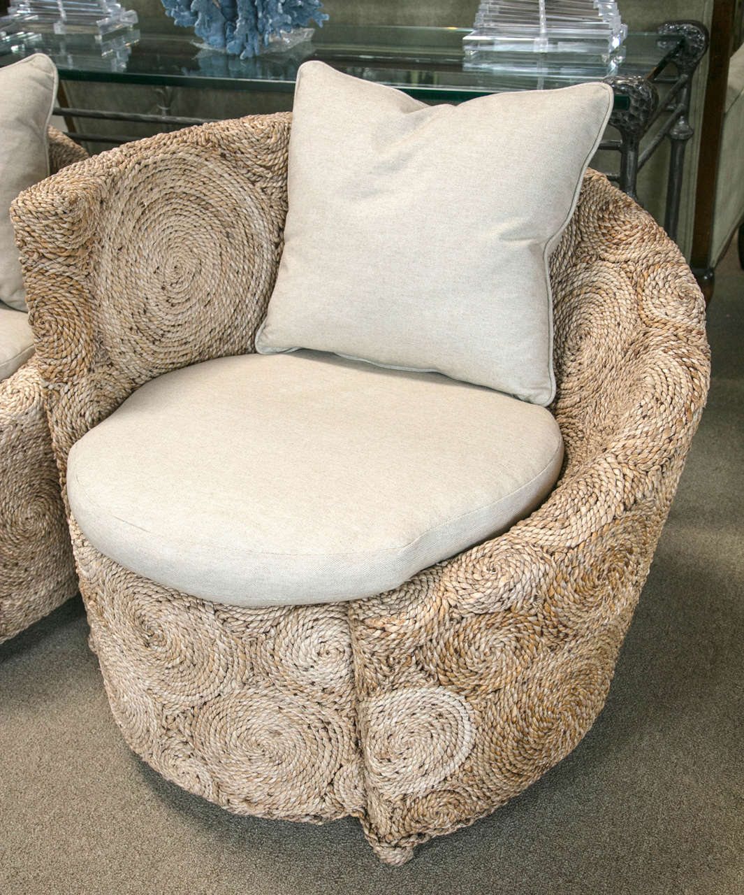Pair of Rope Armchairs In Excellent Condition In Stamford, CT