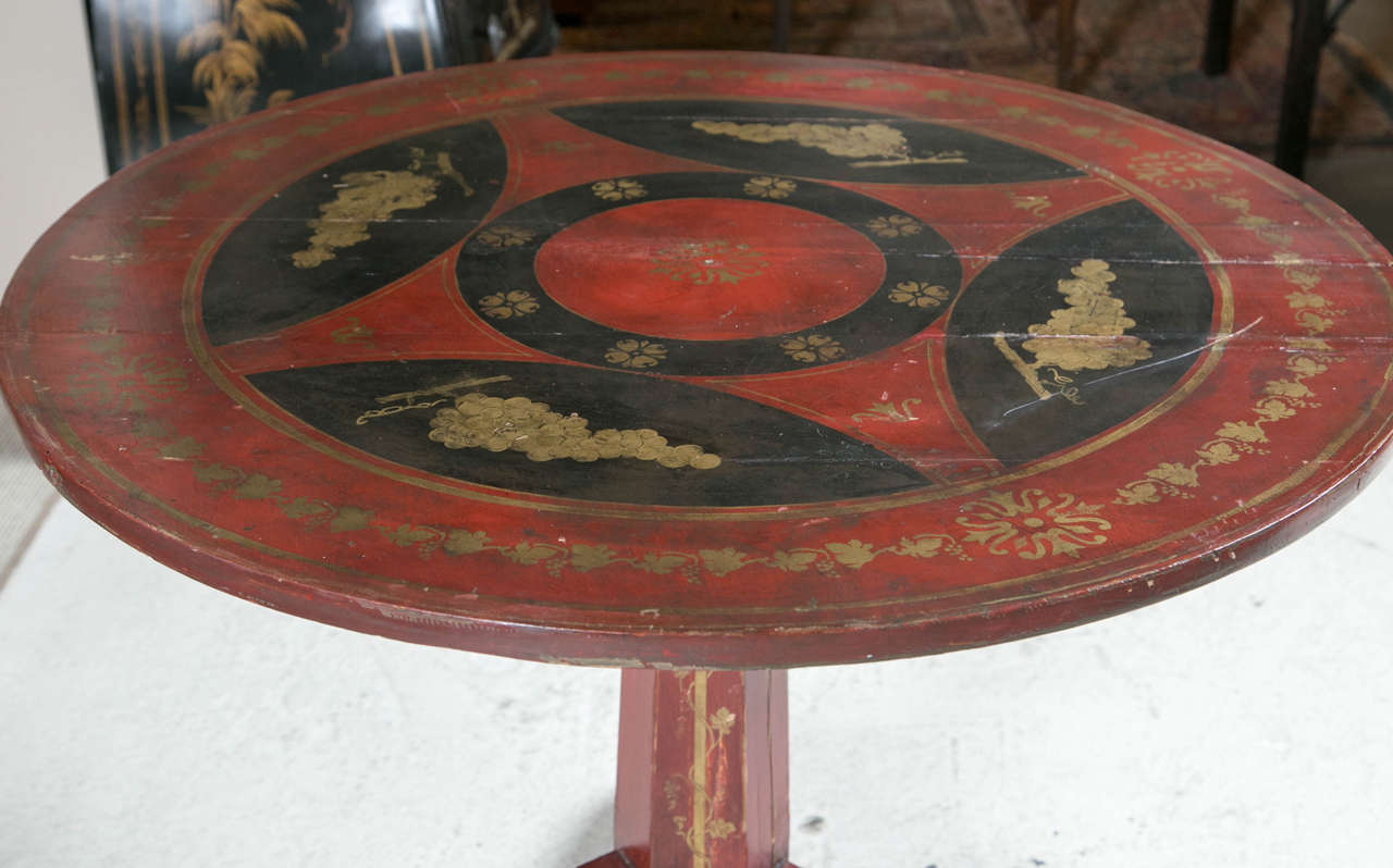 19th Century Dutch Painted Tilt-Top Table For Sale