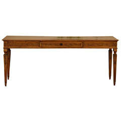 19thc Italian Console, Greek Key Apron, Walnut