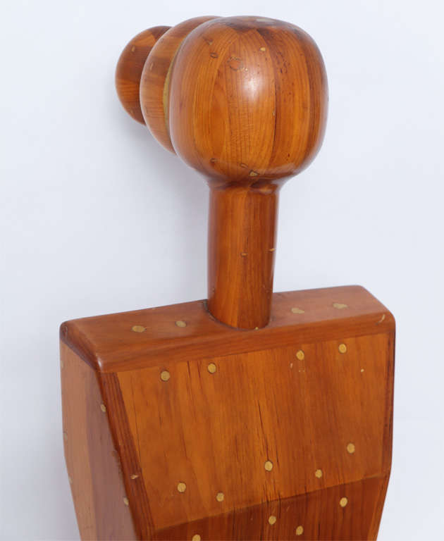  Mike Nevelson Sculpture abstract female torso wood 1961 In Good Condition For Sale In New York, NY