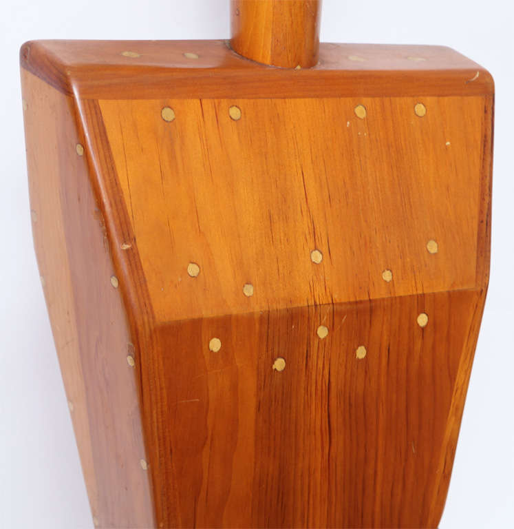 Mid-Century Modern  Mike Nevelson Sculpture abstract female torso wood 1961 For Sale
