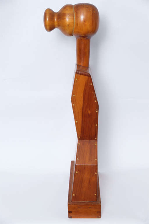 American  Mike Nevelson Sculpture abstract female torso wood 1961 For Sale