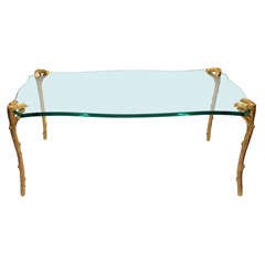 A 1950's French Sculptural Bronze low Table by Maison Bagues