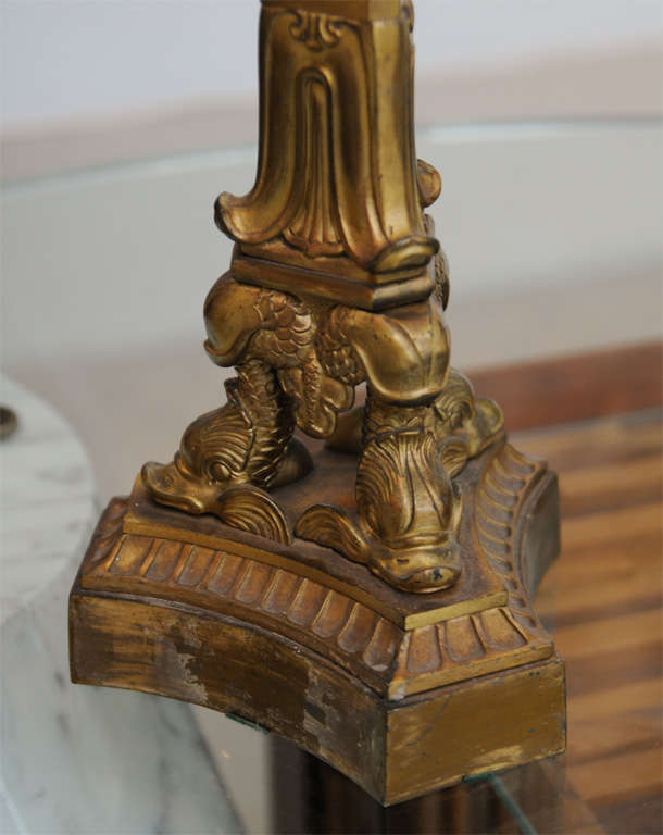19th Century Pair of Directoire Gilt Bronze Three-Light Candelabra For Sale