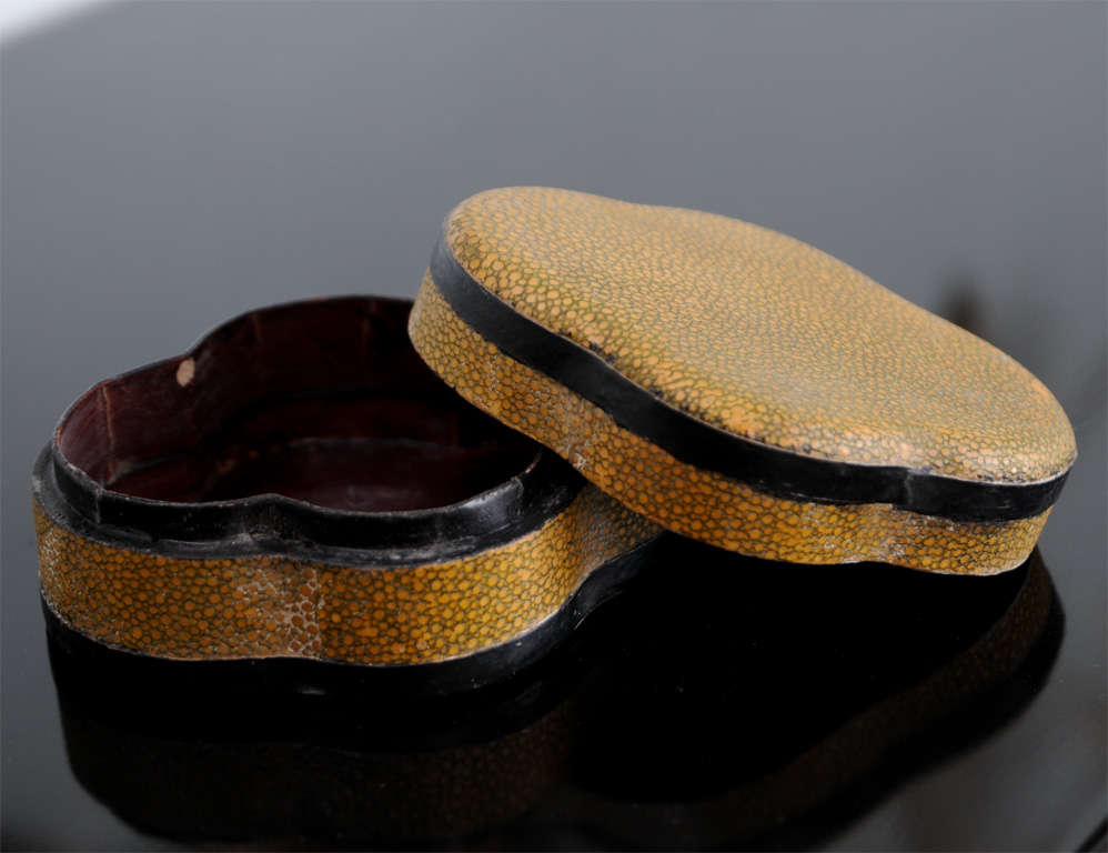 Two Chinese Shagreen Covered Boxes, 19th Century For Sale 5