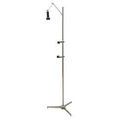 Nickel articulated easel lamp