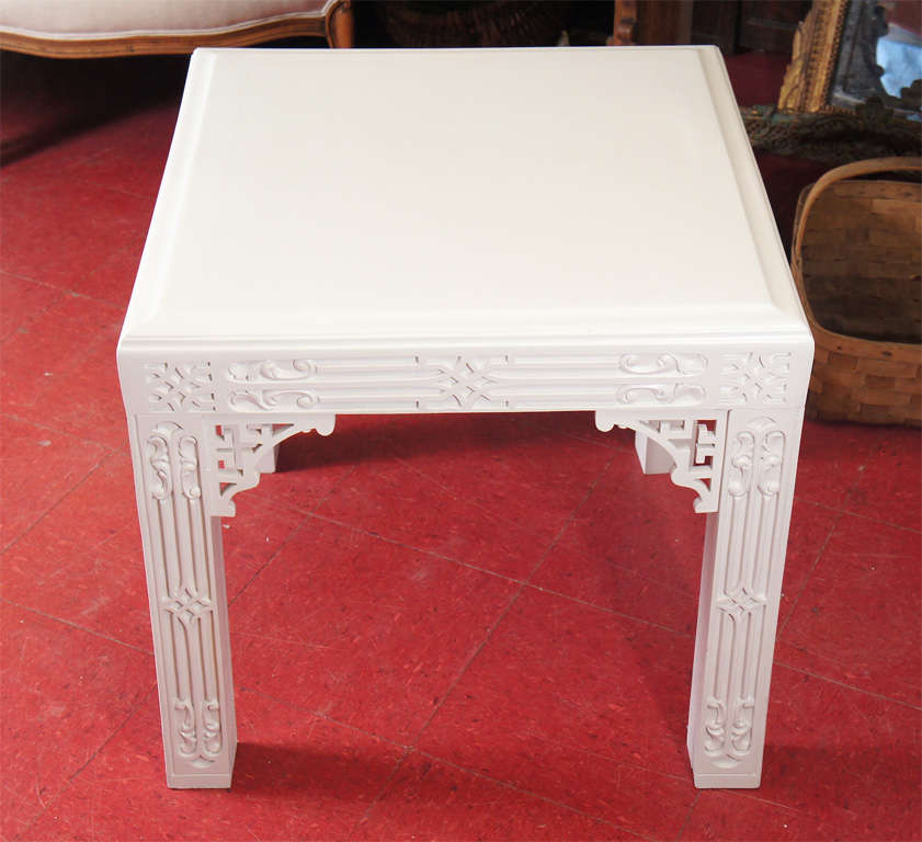 American Chinese Chippendale Style Side Table
