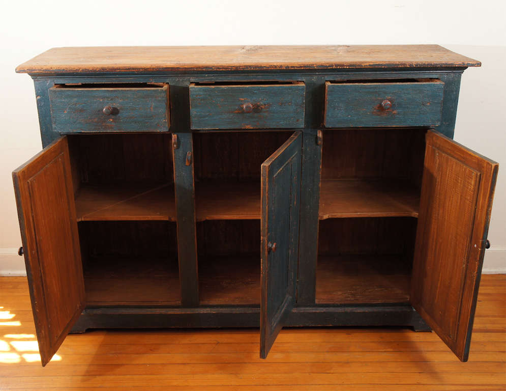 Blue Canadian Buffet/ Three over Three at 1stdibs