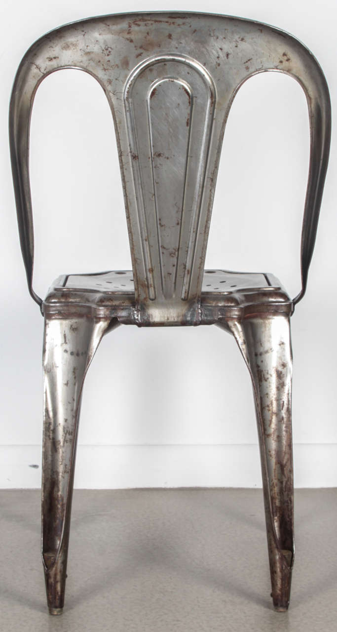 Set of Four Metal Stacking Chairs by Tolix For Sale at 1stDibs tolix