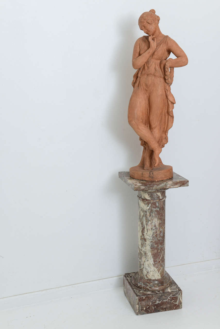 Neoclassical, Greco-Roman Terracotta Garden Sculpture, France, 19th Century 3