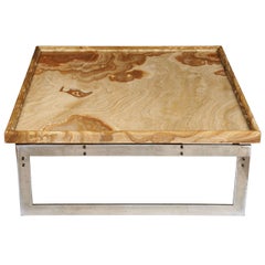 Squared Coffee Table With A Marble Top