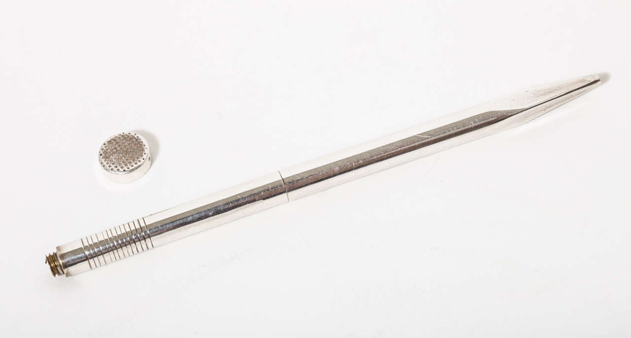 British Sterling Silver Self Propelling Pencil in the Form of a Nail