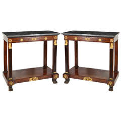 Pair of French Empire Consoles Tables 11