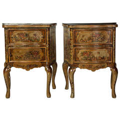Pair of Small Italian Lacquered Commodes 10
