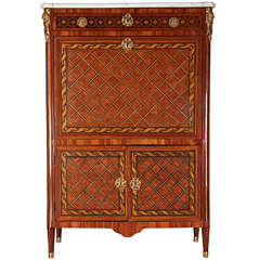 Fine French Ormolu-Mounted Marqueterie Secretaire Abattant 9