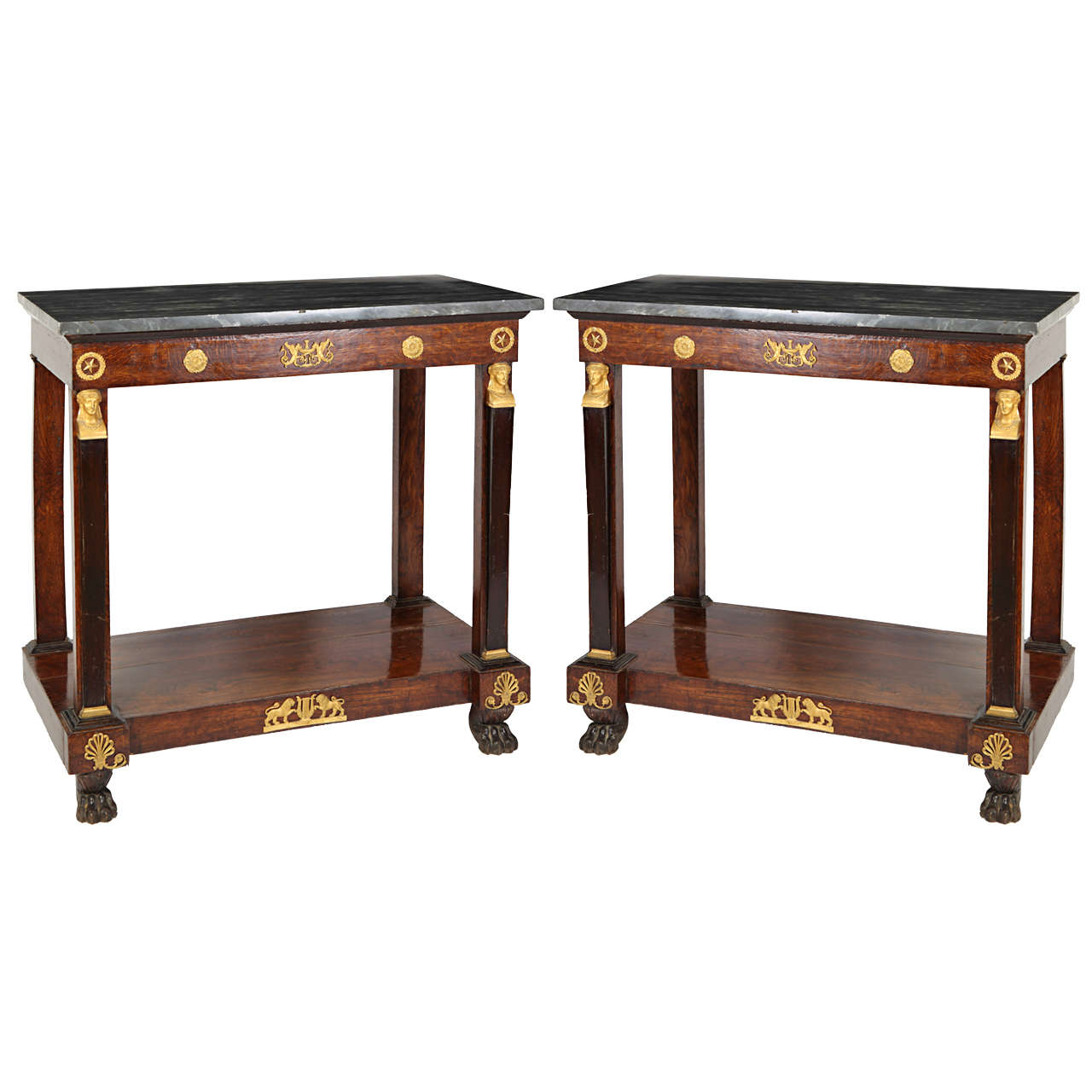 A Pair Of Vintage Henredon Console Tables at 1stdibs