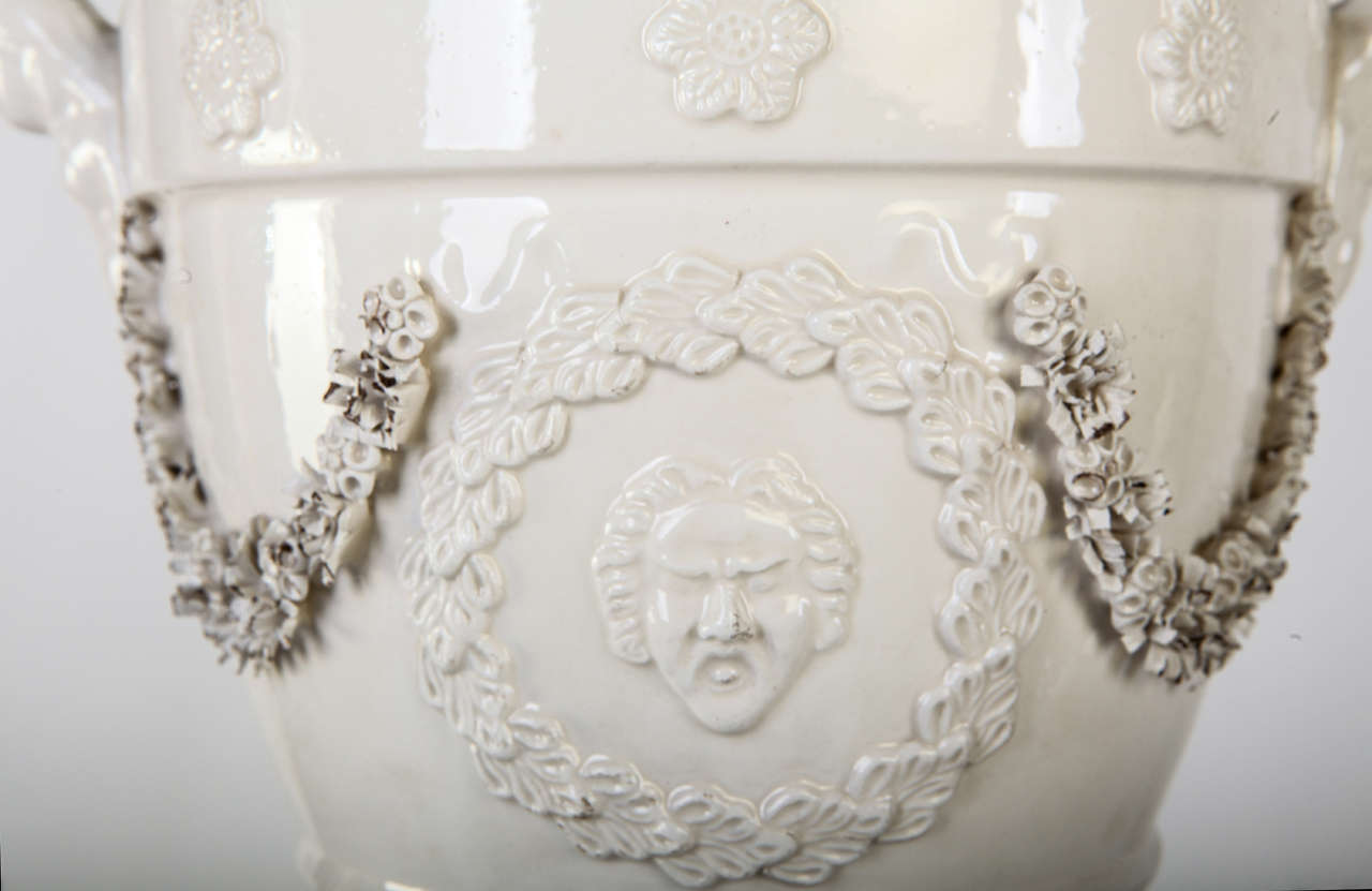  Pair of Italian, White Ceramic  Urn Vases 2
