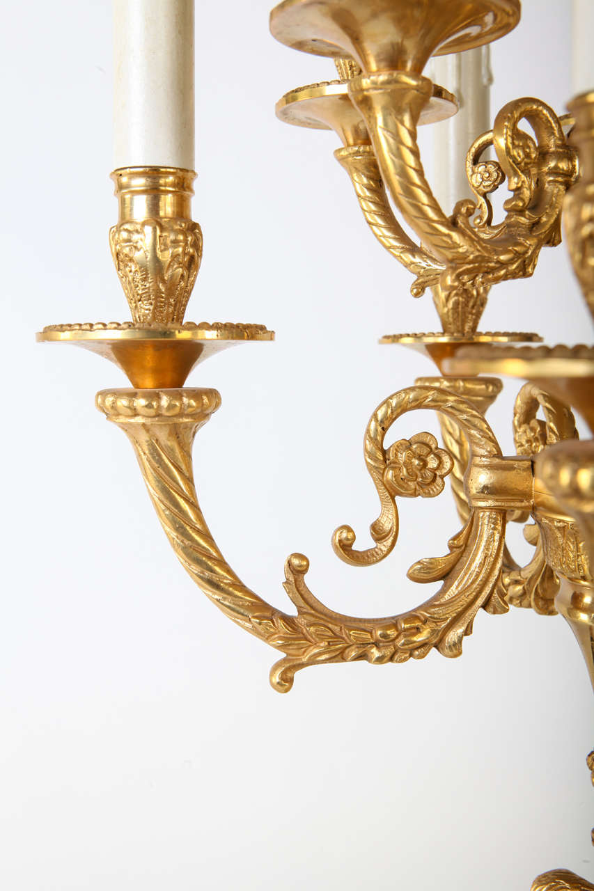  Fine Pair of French Gilt Bronze Candelabrum, circa 19th Century 3