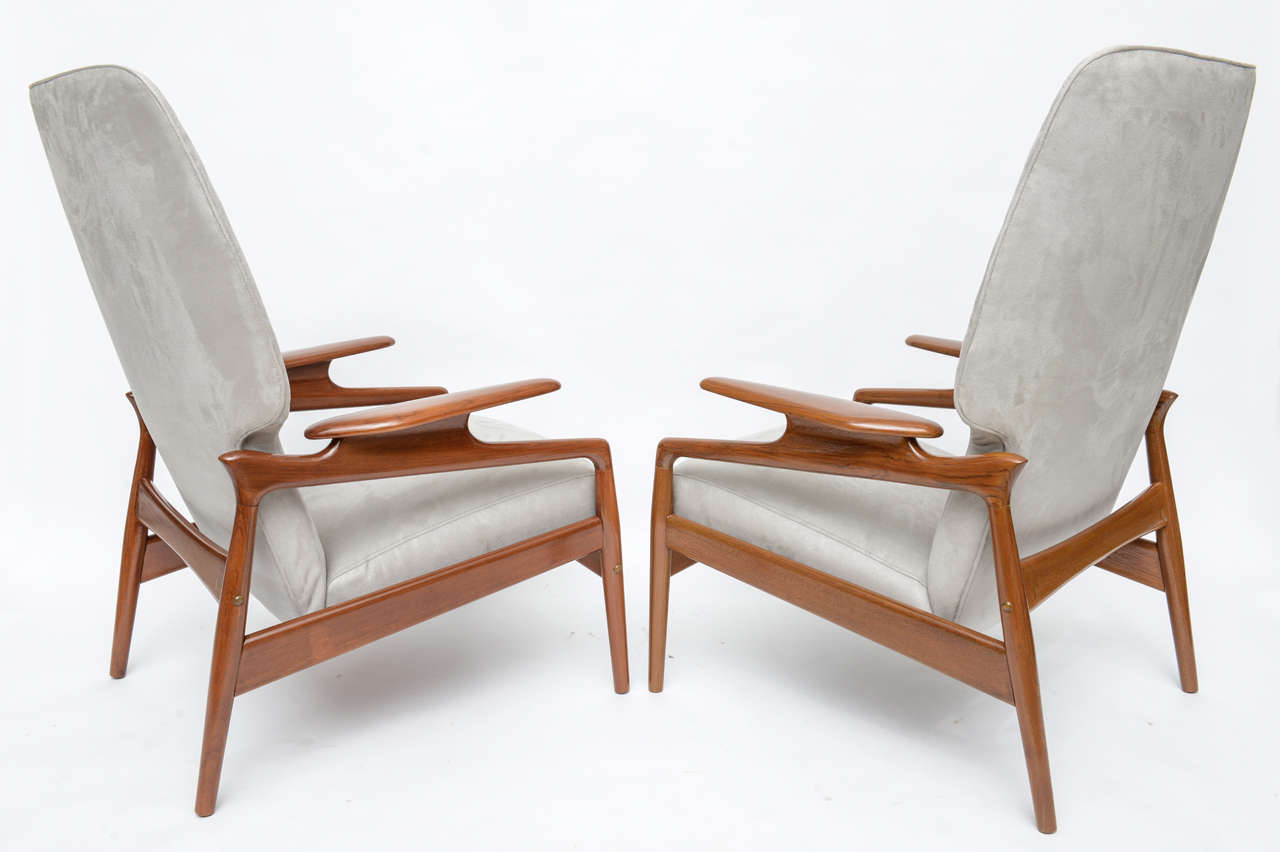 Mid-20th Century Pair of Danish Modern Armchairs, Manner of Finn Juhl