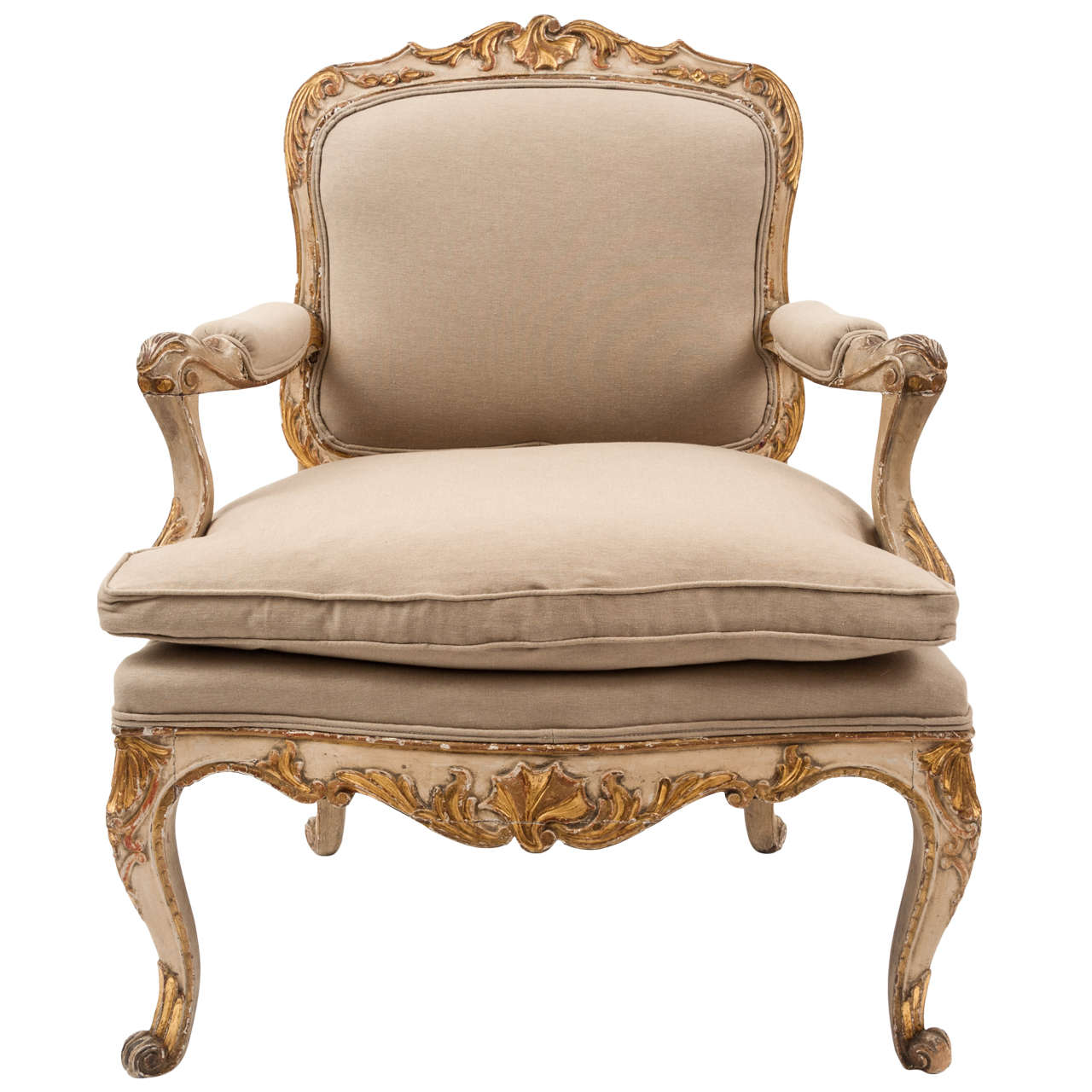 An 18th Century Italian Painted Armchair For Sale