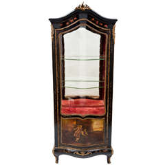 Louis XV Style Bowfronted Display Vitrine