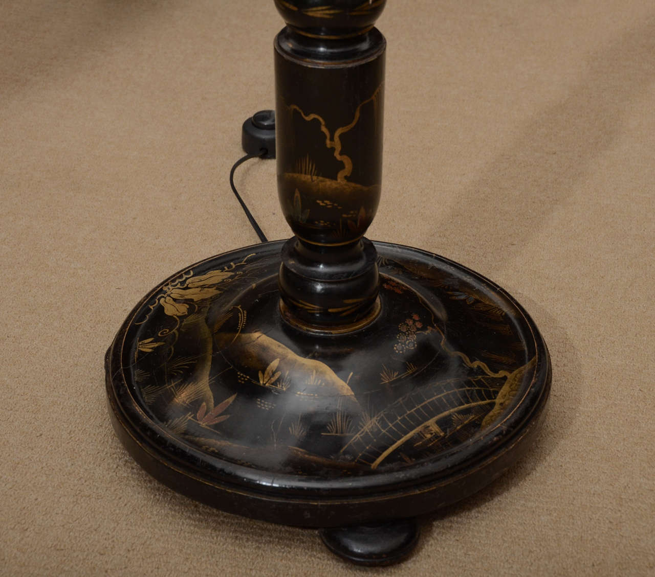 English 1920s Chinoiserie Floor Lamp 1