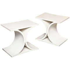 Karl Springer X-Based Side Tables