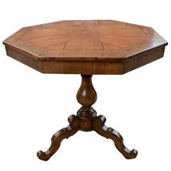 Italian Mahogany Octagonal Gueridon
