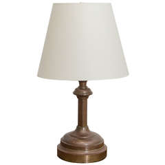 Brass Candlestick Converted into Lamp 12