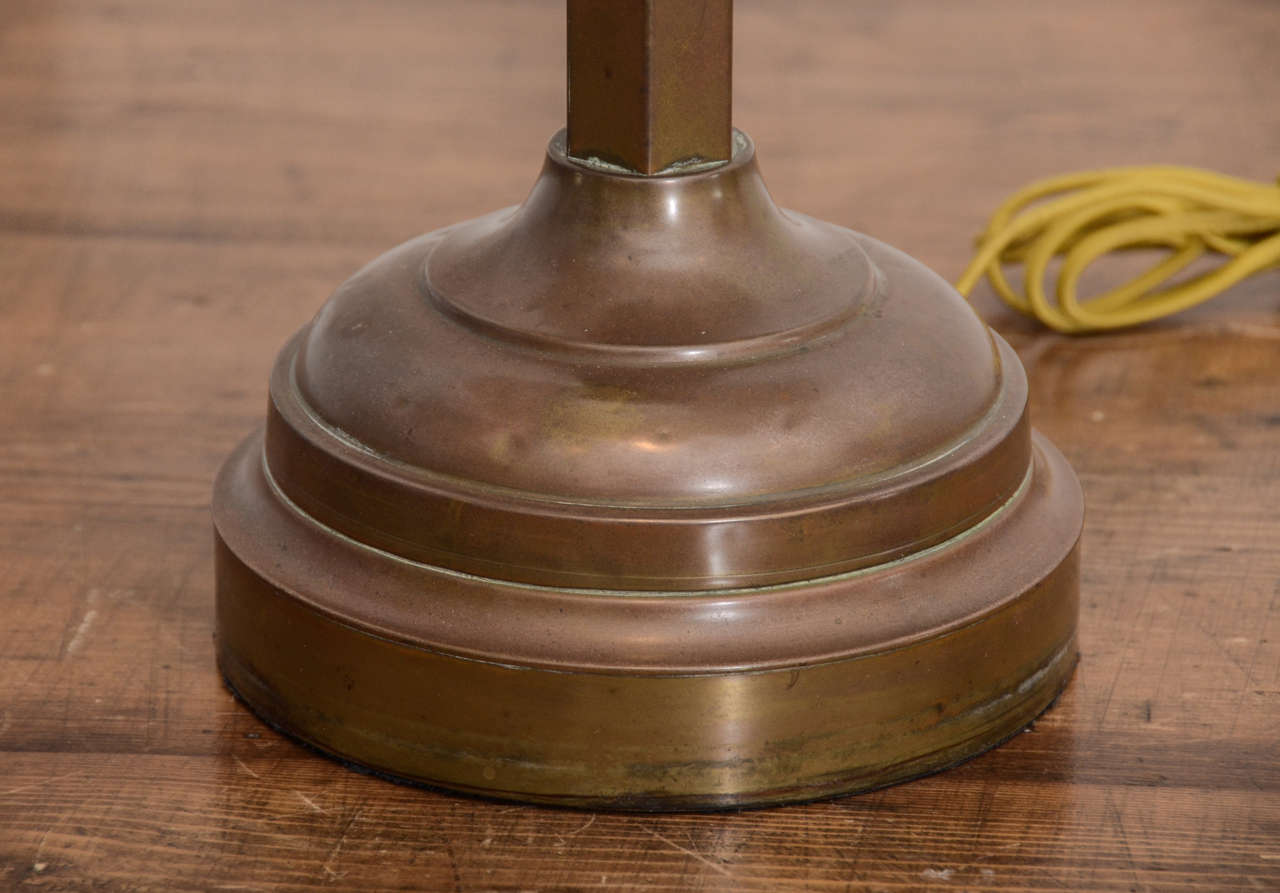 Vintage Brass Candlestick Converted into Table Lamp at 1stDibs