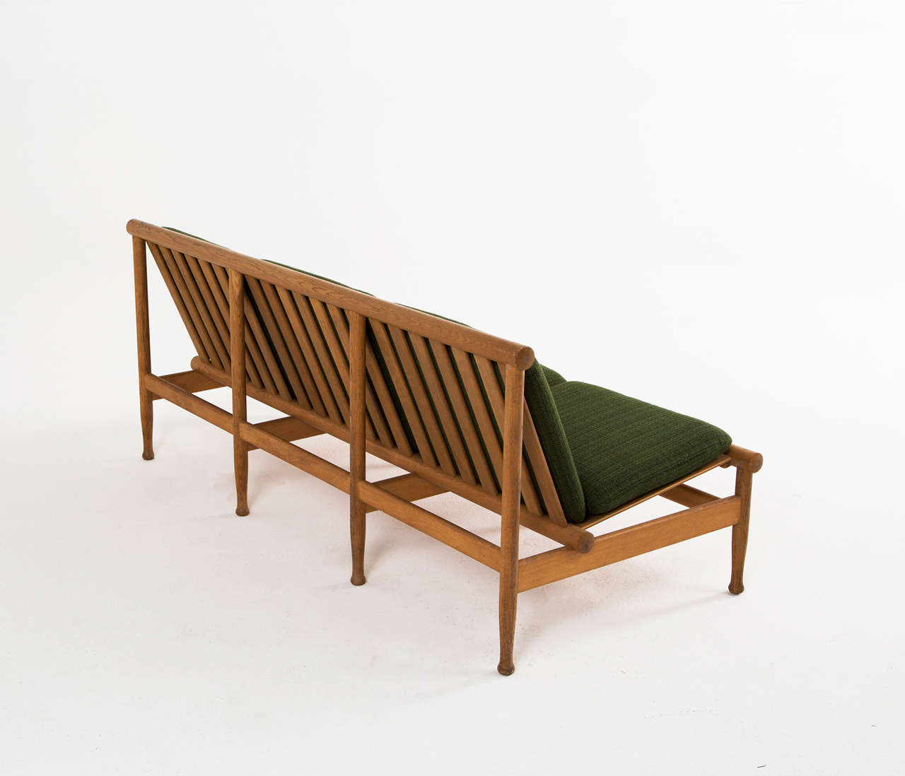 Solid Oak Danish Three-Seater Sofa 1