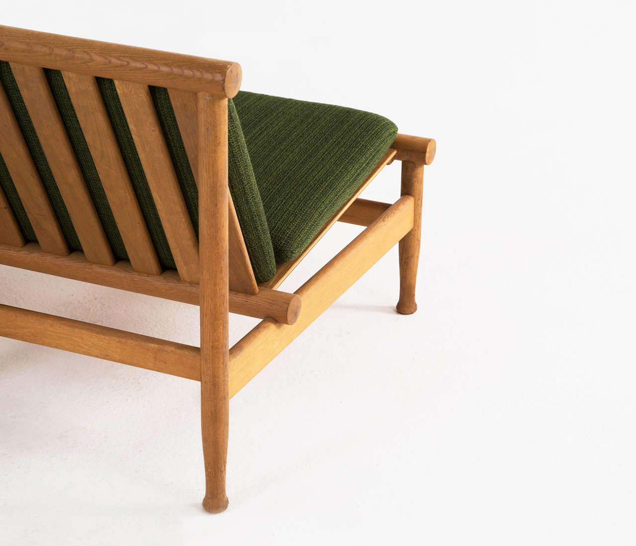 Solid Oak Danish Three-Seater Sofa 3