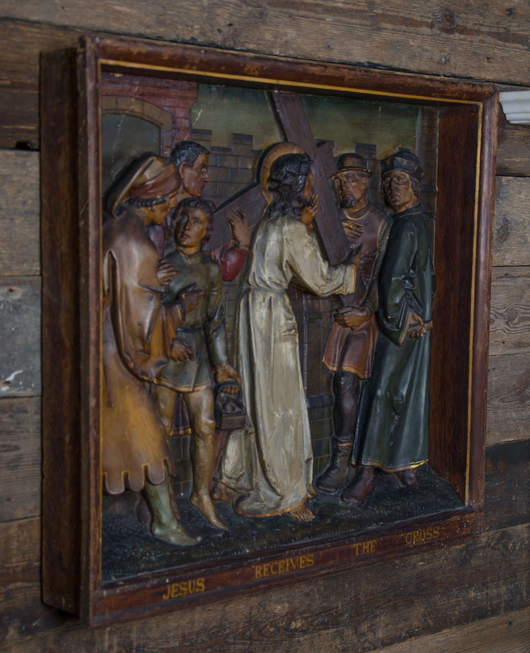 Set of Eight Stations of the Cross In Fair Condition For Sale In London, GB