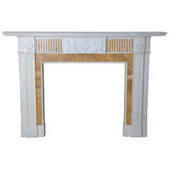 Vintage Georgian Style Statuary and Sienna Marble Fire Surround
