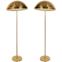 Rare Pair of Floor Lamps by Bergboms, Sweden, 1970